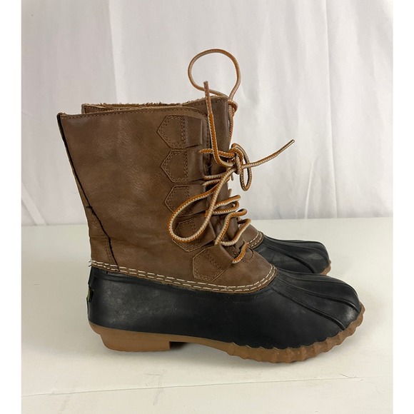 Esprit Willow Duck Boots Sz 6 Women's Brown Black Ankle - Picture 6 of 15